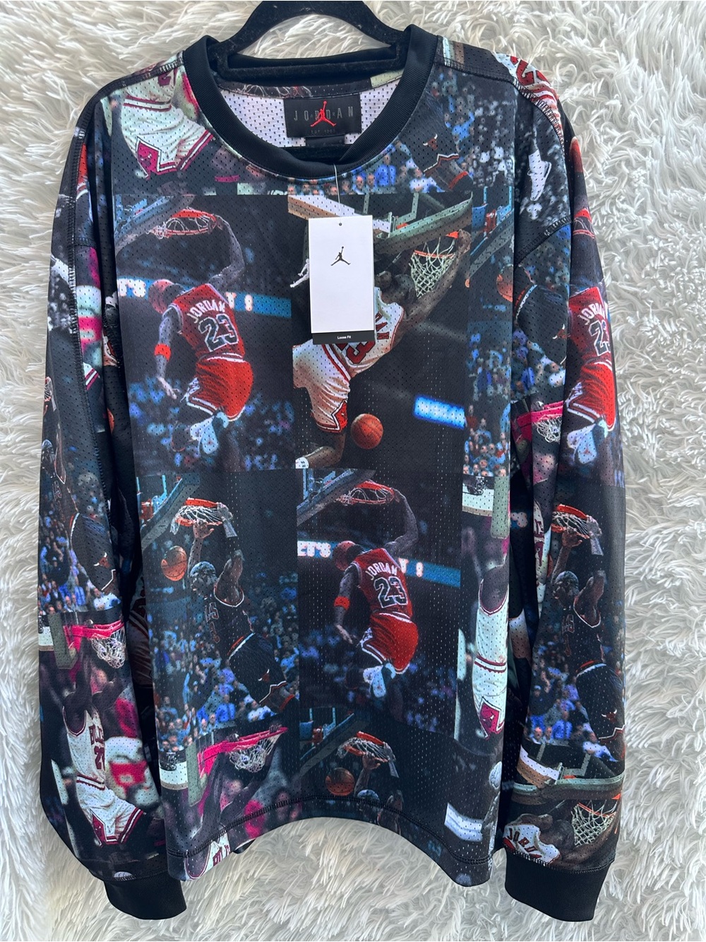 Jordan Flight Men's Printed Long-Sleeve Jersey New